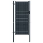 vidaXL Portail de clôture PVC et acier 100x164 cm Anthracite