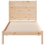 vidaXL Cadre de lit extra long sans matelas 100x220 cm bois massif