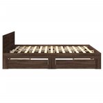vidaXL Cadre de lit avec tête de lit chêne marron 200x200 cm