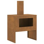 vidaXL Braise Marron 60 x 40 x 96 cm Acier