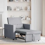 vidaXL Canapé Lit Simple Gris clair 90 x 165 x 87 cm tissu