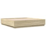 vidaXL Cadre de lit chêne sonoma 200x200 cm bois d'ingénierie