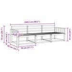 vidaXL Ensemble de canapés d'extérieur 3 pc Naturel