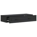 vidaXL Table d'appoint murale Noir 87 5 x 34 5 x 17 cm