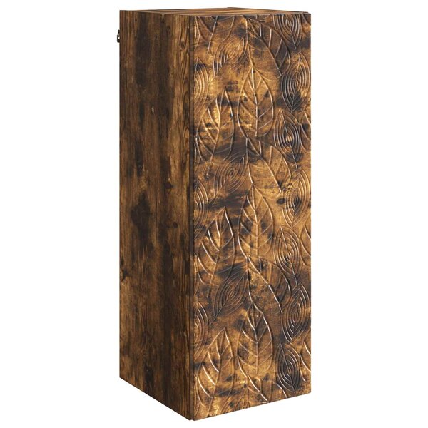 vidaXL Armoire Murale 33 x 34 5 x 90 cm Bois d'ingénierie Chêne fumé