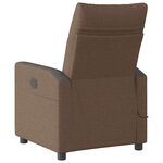 vidaXL Fauteuil inclinable de massage électrique marron tissu