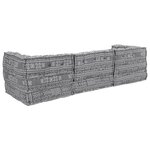 vidaXL Coussin 3 Pièces Gris clair 70 x 70 x 54 cm Polyester
