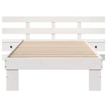 vidaXL Cadre de lit avec tiroir Blanc 80 x 200 cm Bois massif en pin