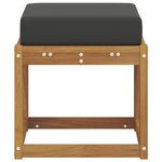 vidaXL Banc de Tabouret Naturel et Anthracite 43 x 43 x 37 cm
