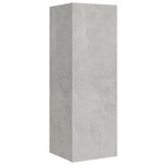 vidaXL Ensemble de meubles TV 4 Pièces Gris béton Bois d'ingénierie