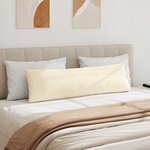 vidaXL Coussins de canapé 2 Pièces Crème 145 x 40 cm