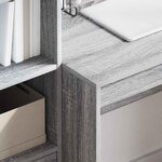 vidaXL Bureau avec tiroir 2 Pièces Gris Sonoma