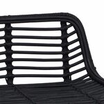 vidaXL Tabouret de bar 2 Pièces Noir 44 x 45 x 76 cm Rattan et Acier