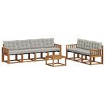 vidaXL Ensemble de canapés d'extérieur 8 pc Gris Naturel et Clair