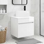 vidaXL Meuble de lavabo mural Blanc brillant 49 x 44 5 x 66 cm