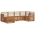 vidaXL Ensemble de canapés d'extérieur 6 pc Naturel Polyester
