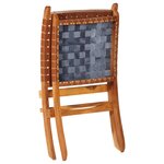 vidaXL Chaise de relaxation pliable marron cuir véritable
