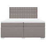 vidaXL Sommier à lattes de lit avec matelas Taupe 200x200 cm Tissu