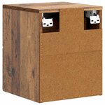 vidaXL Cabinet de chevet mural 2 pc Bois ancien 34 5 x 33 x 40 cm