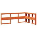 vidaXL Lit bibliothèque sans matelas cire marron 140x190 cm pin massif