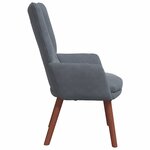 vidaXL Fauteuil relaxant Gris foncé 63 x 67 x 94 cm Velours