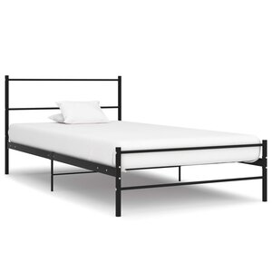 vidaXL Cadre de lit sans matelas noir métal 90x200 cm