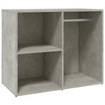 vidaXL Armoire de dressing Gris béton 80x40x65 cm Bois d'ingénierie
