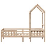 vidaXL Cadre de lit avec toit 75x190 cm bois de pin massif