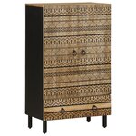 vidaXL Buffet haut 60x33 5x110 cm bois de manguier brut massif