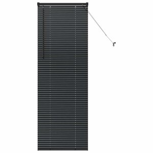 vidaXL Store de Fenêtre avec des rideaux Noir Aluminium