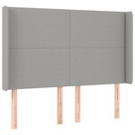 vidaXL Sommier à lattes de lit avec matelas Gris clair 140x190cm Tissu