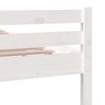vidaXL Cadre de lit sans matelas blanc bois massif 135x190 cm