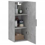 vidaXL Armoire murale gris béton 34 5x34x90 cm