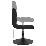 vidaXL Chaises pivotantes à manger lot de 4 noir velours