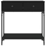 vidaXL Table console noir 75x34 5x75 cm bois d'ingénierie