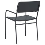 vidaXL Chaises de jardin 2 Pièces Anthracite 51 x 55 x 81 cm Acier