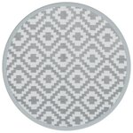 vidaXL Tapis d'extérieur gris Ø160 cm PP
