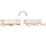 vidaXL Lit coulissant sans matelas 2x(90x200) cm Bois massif