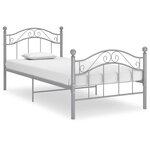 vidaXL Cadre de lit sans matelas gris métal 100x200 cm