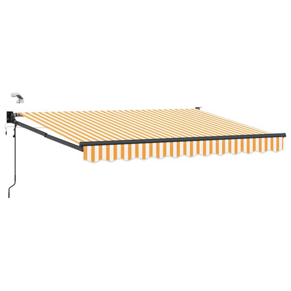 vidaXL Auvent rétractable électrique Jaune et blanc 3 x 2 5 m