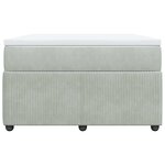 vidaXL Sommier à lattes de lit et matelas gris clair 120x190cm velours