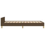 vidaXL Cadre de lit sans matelas marron foncé 90x200 cm tissu