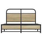 vidaXL Cadre de lit sans matelas 140x200 cm chêne sonoma