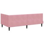 vidaXL Cadre de lit d'angle avec tête de lit Rose 90 x 190 cm Velours