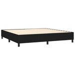 vidaXL Sommier à lattes de lit matelas et LED Noir 200x200 cm Tissu