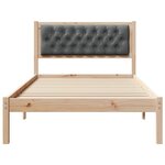 vidaXL Cadre de lit Gris foncé 100 x 200 cm Pin massif