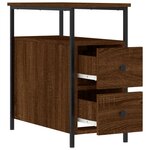 vidaXL Tables de chevet 2Pièces chêne marron 30x60x60cm bois d'ingénierie