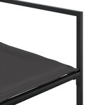 vidaXL Ensemble à manger de jardin avec coussins 17 Pièces noir textilène