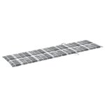 vidaXL Chaises longues lot de 2 avec table et coussin Bois teck solide