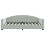 vidaXL Lit de jour avec matelas gris clair 90x190 cm velours